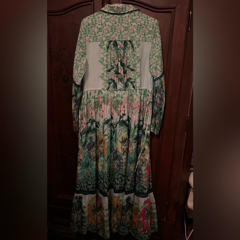 Anthropologiee Elenora Long Sleeve Printed Maxi Dresss - Picture 7 of 8